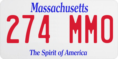 MA license plate 274MM0
