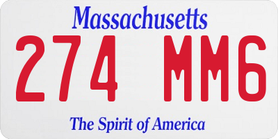 MA license plate 274MM6