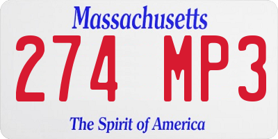 MA license plate 274MP3