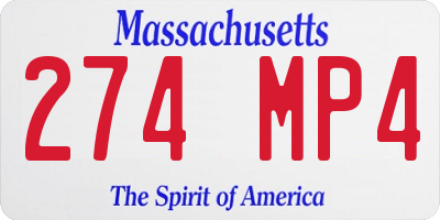 MA license plate 274MP4