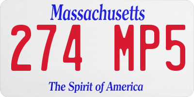 MA license plate 274MP5