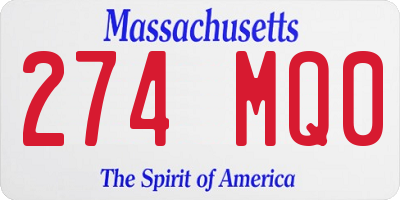 MA license plate 274MQ0
