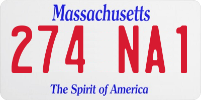 MA license plate 274NA1