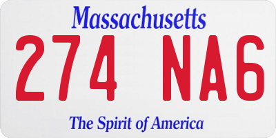 MA license plate 274NA6