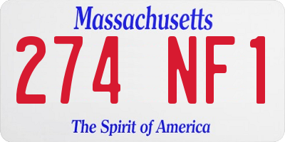 MA license plate 274NF1