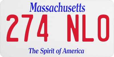 MA license plate 274NL0