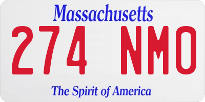 MA license plate 274NM0
