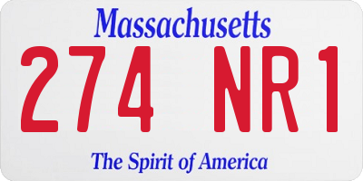 MA license plate 274NR1