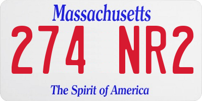 MA license plate 274NR2