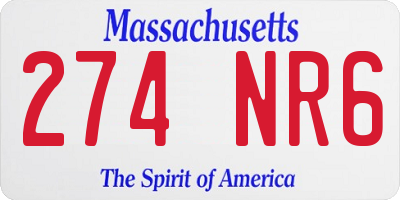 MA license plate 274NR6