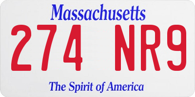 MA license plate 274NR9