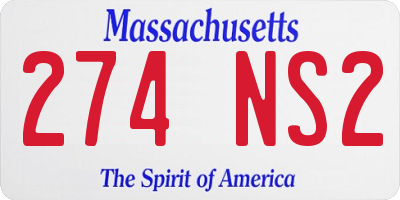 MA license plate 274NS2