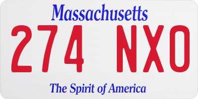 MA license plate 274NX0