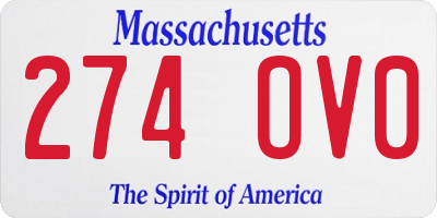 MA license plate 274OV0