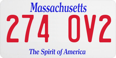 MA license plate 274OV2