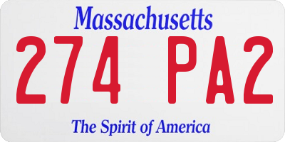 MA license plate 274PA2