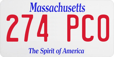 MA license plate 274PC0