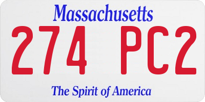 MA license plate 274PC2