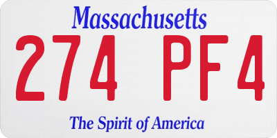 MA license plate 274PF4