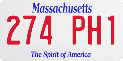 MA license plate 274PH1