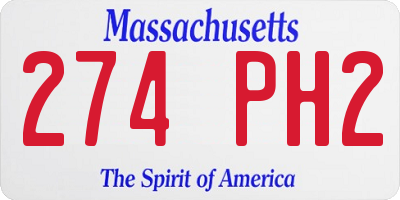 MA license plate 274PH2