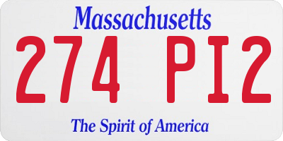 MA license plate 274PI2
