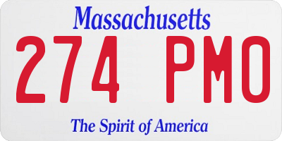 MA license plate 274PM0