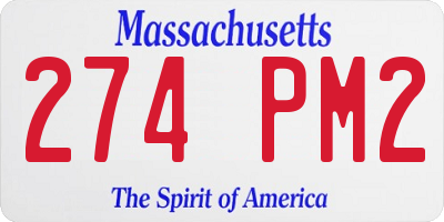 MA license plate 274PM2
