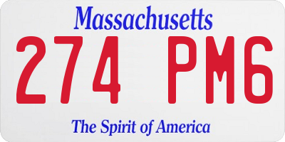 MA license plate 274PM6