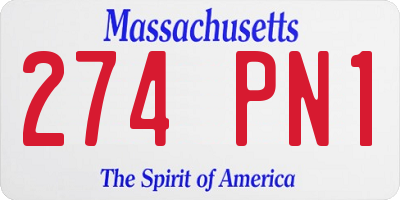 MA license plate 274PN1