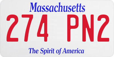 MA license plate 274PN2