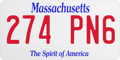 MA license plate 274PN6