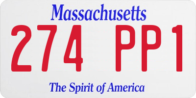 MA license plate 274PP1