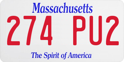 MA license plate 274PU2