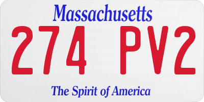 MA license plate 274PV2