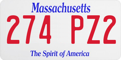 MA license plate 274PZ2