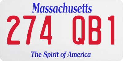 MA license plate 274QB1
