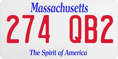 MA license plate 274QB2