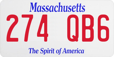 MA license plate 274QB6