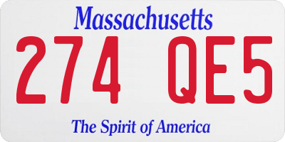 MA license plate 274QE5