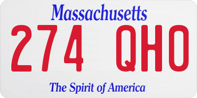 MA license plate 274QH0