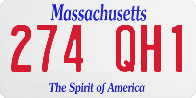MA license plate 274QH1
