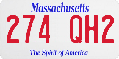 MA license plate 274QH2