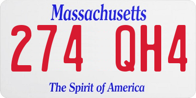 MA license plate 274QH4