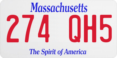 MA license plate 274QH5