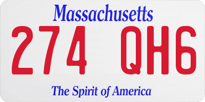 MA license plate 274QH6