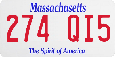 MA license plate 274QI5