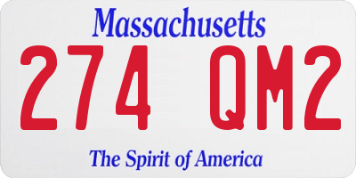MA license plate 274QM2