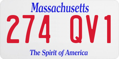MA license plate 274QV1