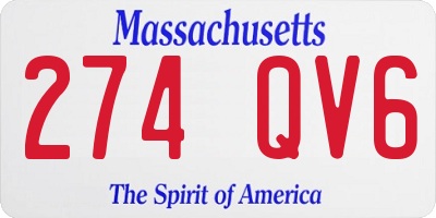 MA license plate 274QV6